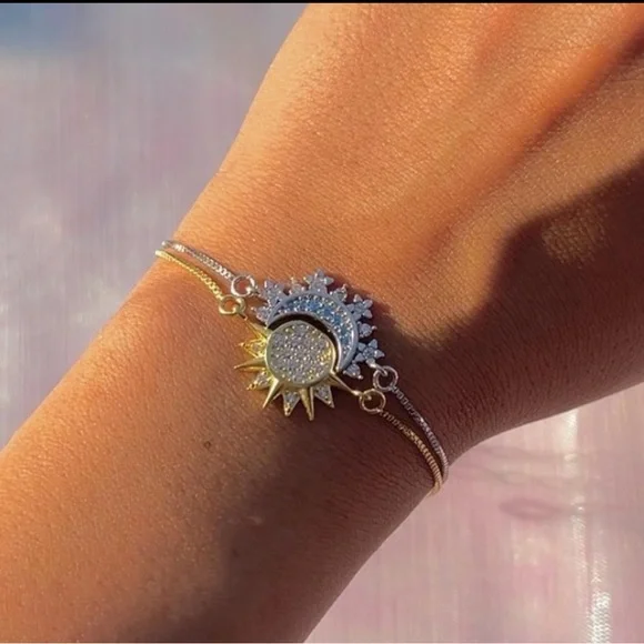 New Sun Moon Couple Necklace Stainless Steel Magnetic - Picture 6 of 8